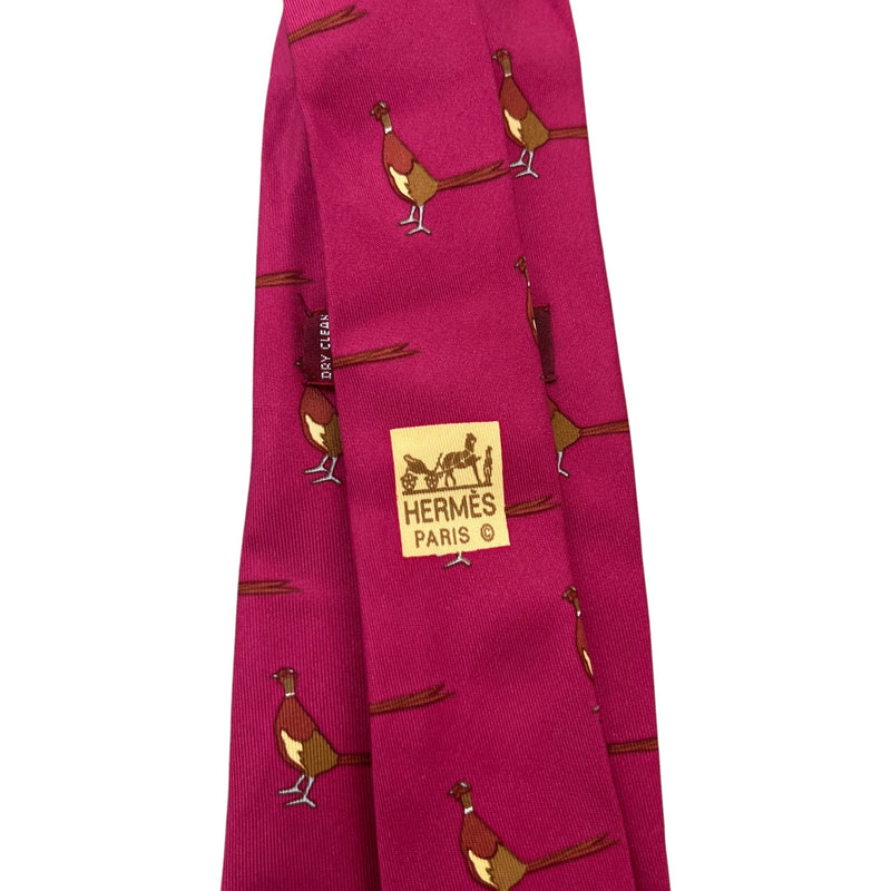 Men's Pheasant Print Tie Pink