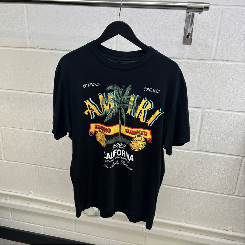 Men's California Rum Label T-Shirt Black Size L
