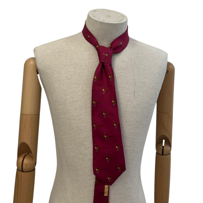 Men's Pheasant Print Tie Pink