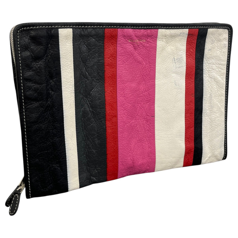 Women's Bazar Striped Pouch Black