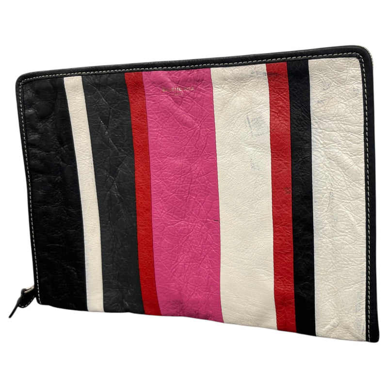 Women's Bazar Striped Pouch Black