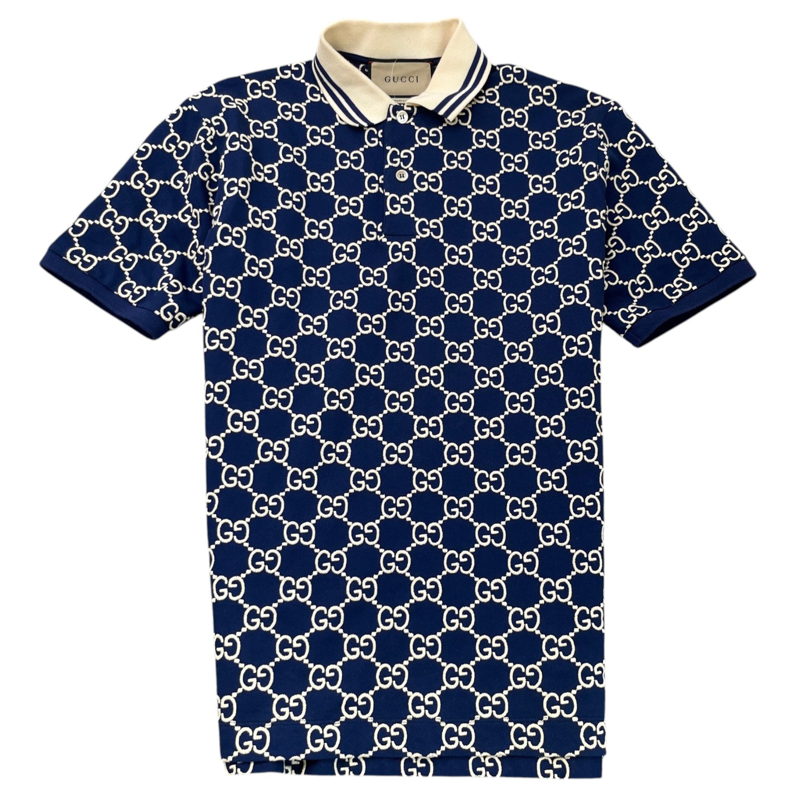 Men's GG Supreme Polo Shirt Navy Size XS - Photo 1