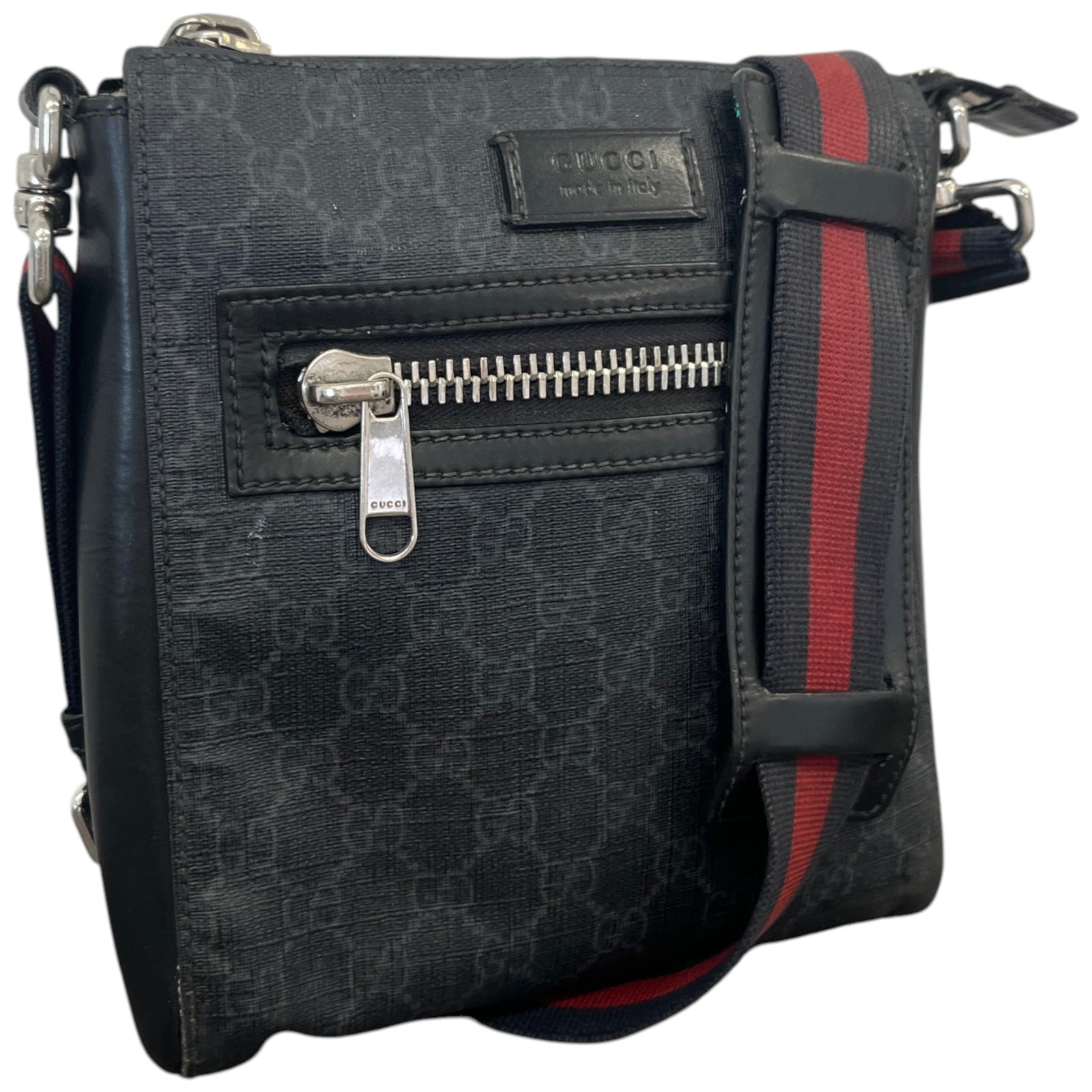 Men's Gg Supreme Messenger Bag Black - Photo 4