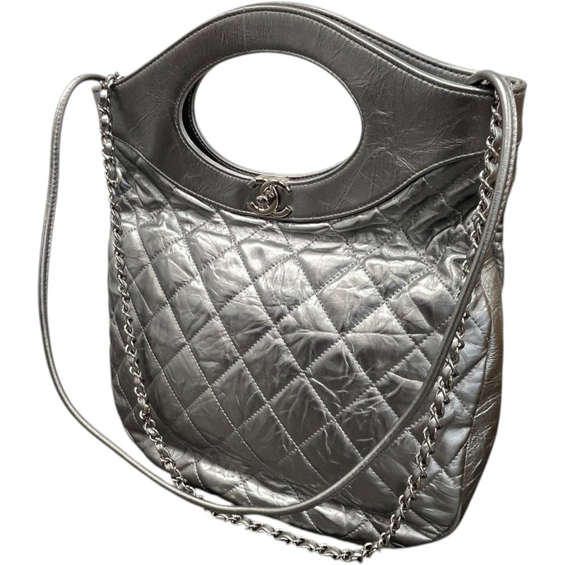 Women's Shopping 31 Tote Handbag Silver