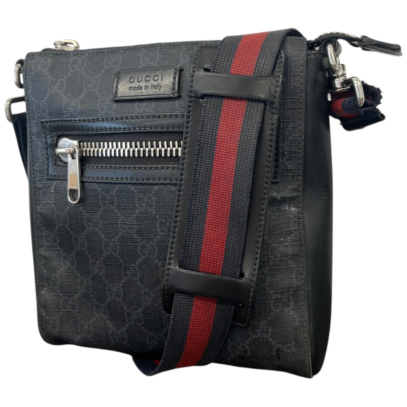 Men's Gg Supreme Messenger Bag Black - Photo 5
