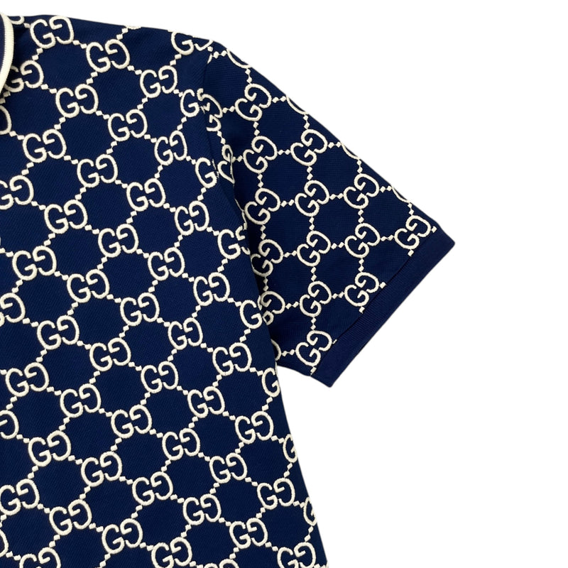 Men's GG Supreme Polo Shirt Navy Size XS