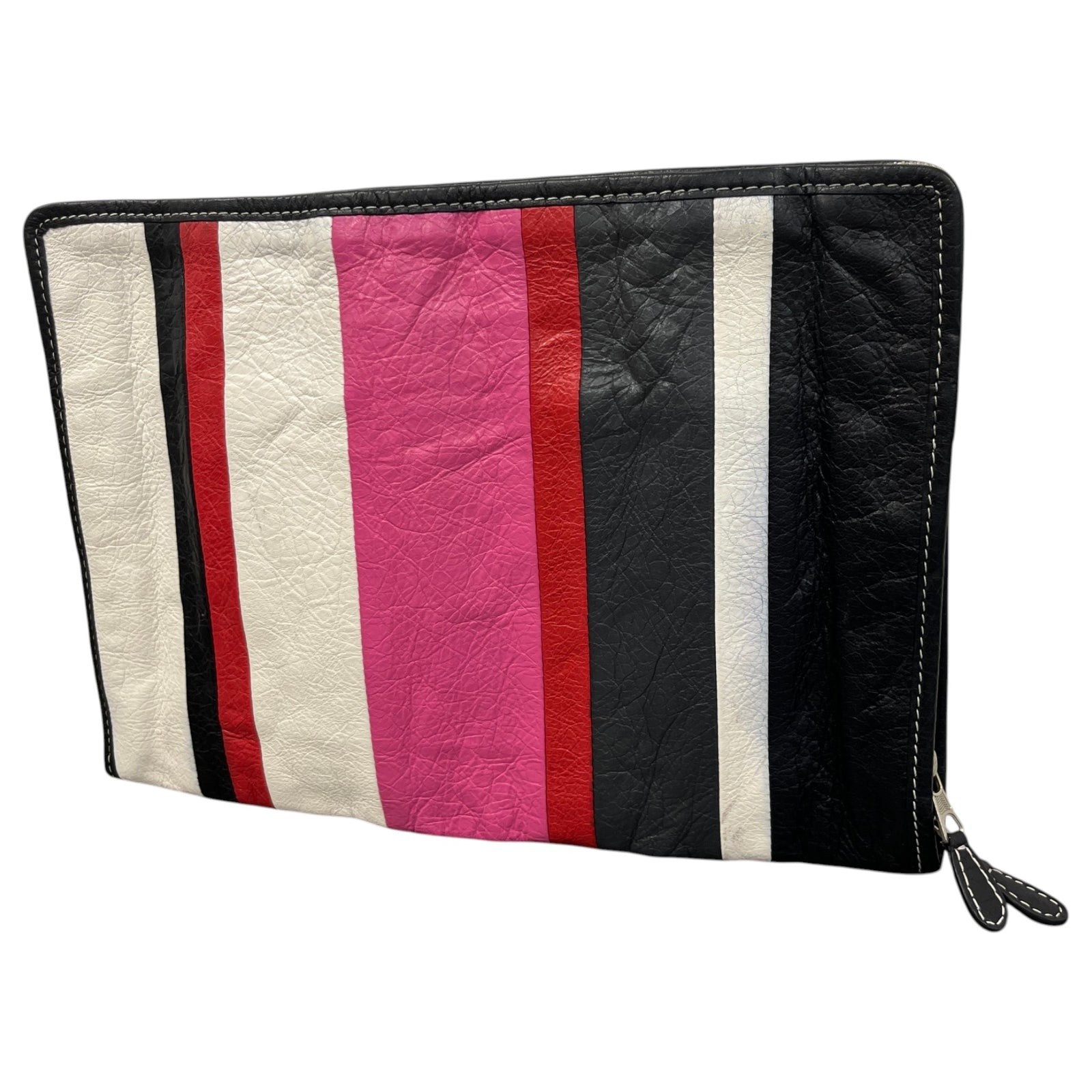 Women's Bazar Striped Pouch Black - Photo 8