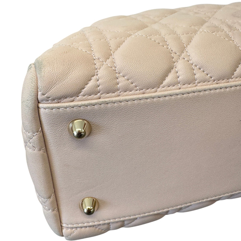 Women's Cannage Quilted Medium Shopping Tote Bag Pink