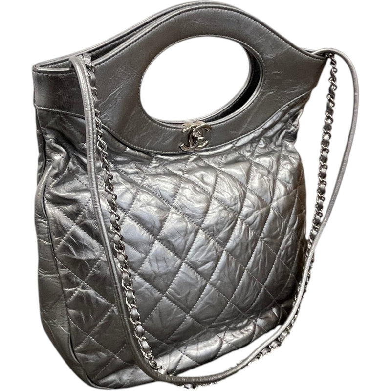 Women's Shopping 31 Tote Handbag Silver