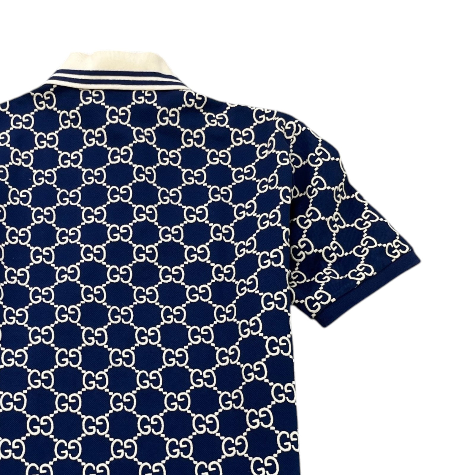 Men's GG Supreme Polo Shirt Navy Size XS - Photo 4