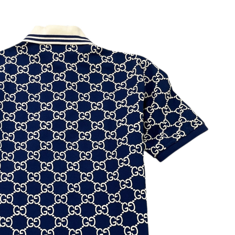 Men's GG Supreme Polo Shirt Navy Size XS