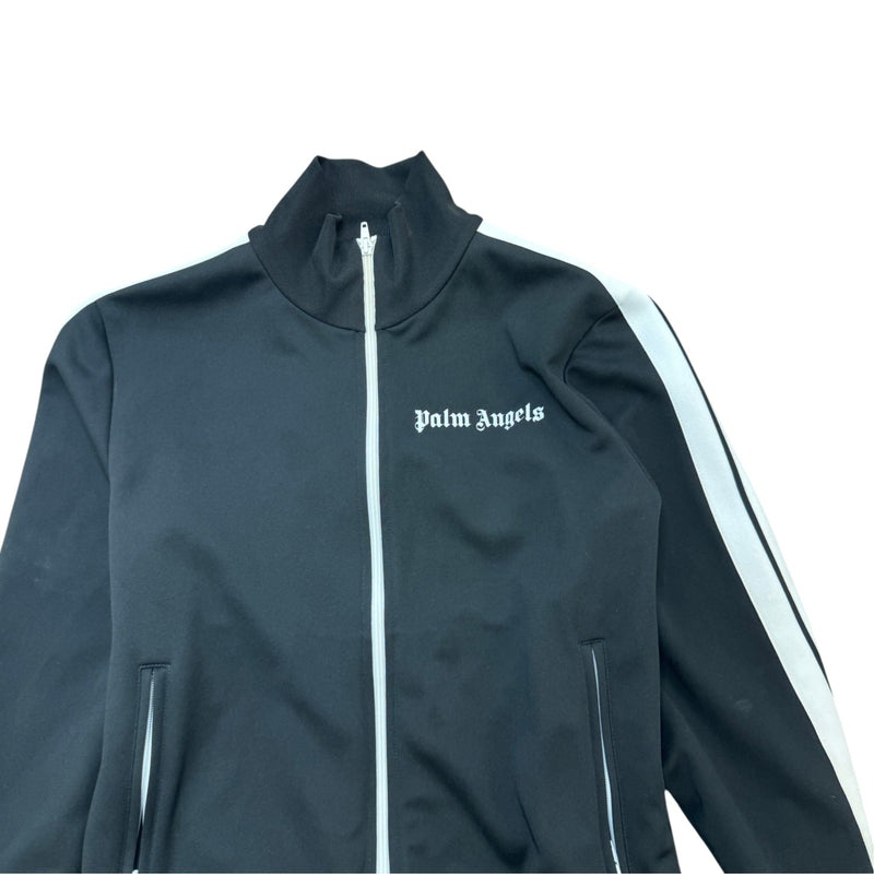 Men's Logo Print Track Jacket Black Size M