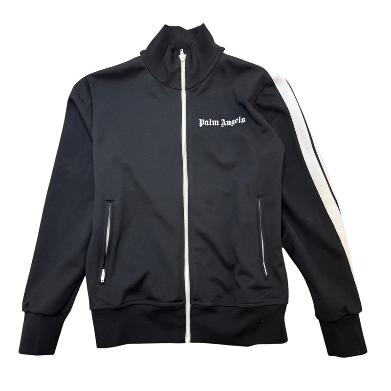 Men's Logo Print Track Jacket Black Size M