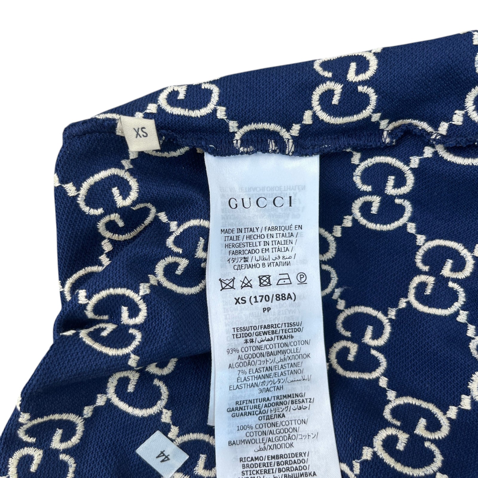 Men's GG Supreme Polo Shirt Navy Size XS - Photo 8