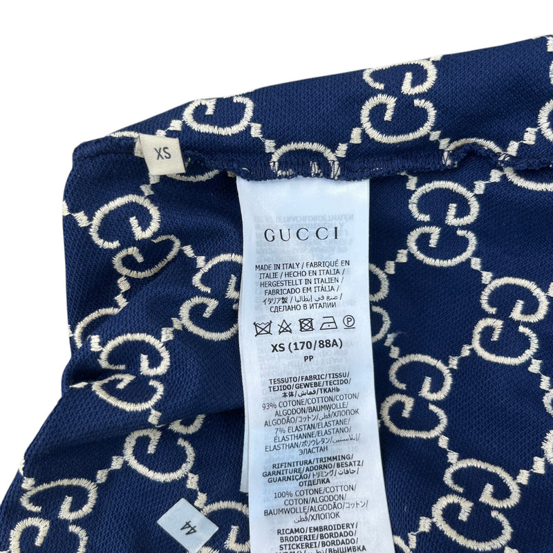 Men's GG Supreme Polo Shirt Navy Size XS