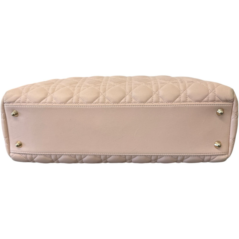 Women's Cannage Quilted Medium Shopping Tote Bag Pink