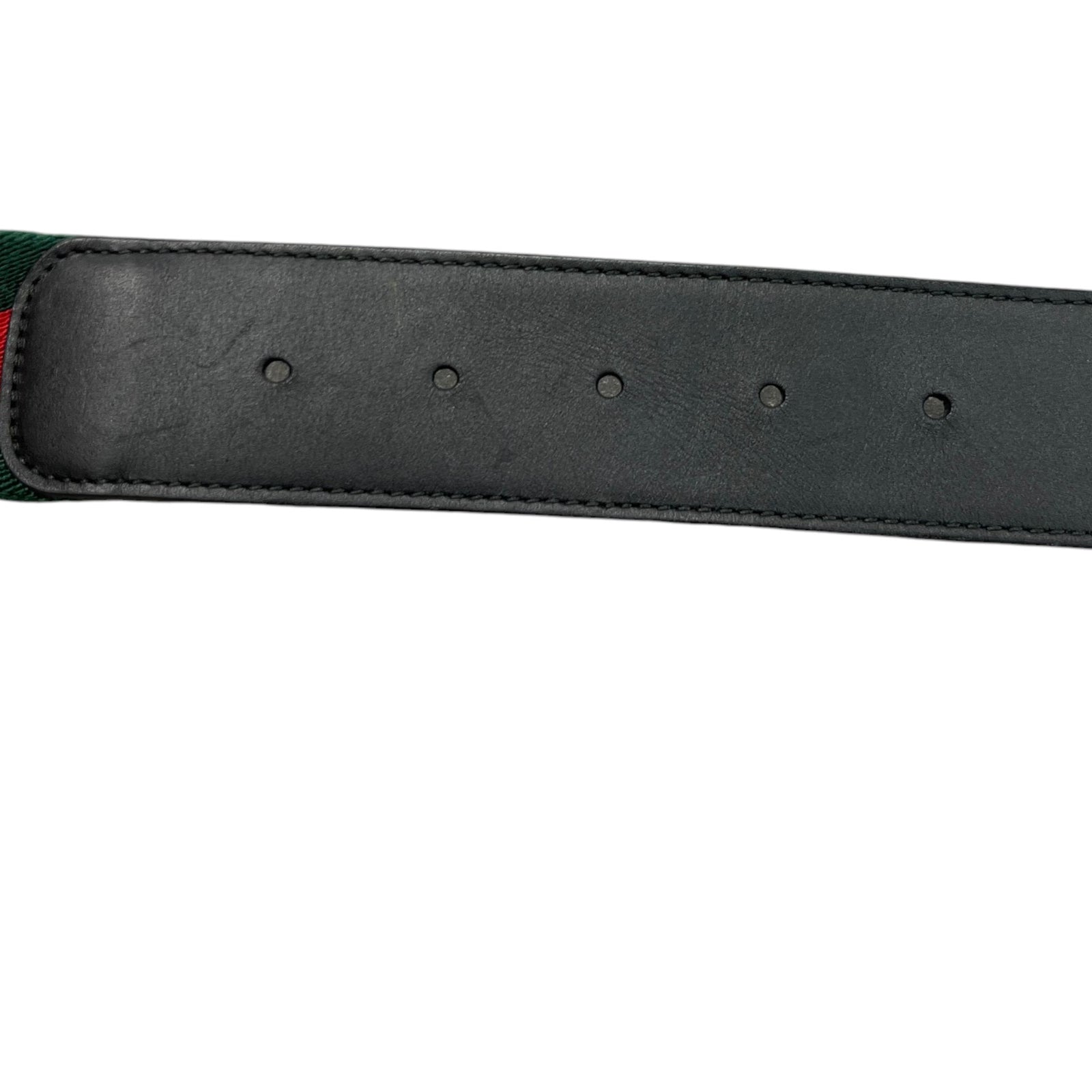 Men's Interlocking G Web Belt Black Size Waist 26" - Photo 6