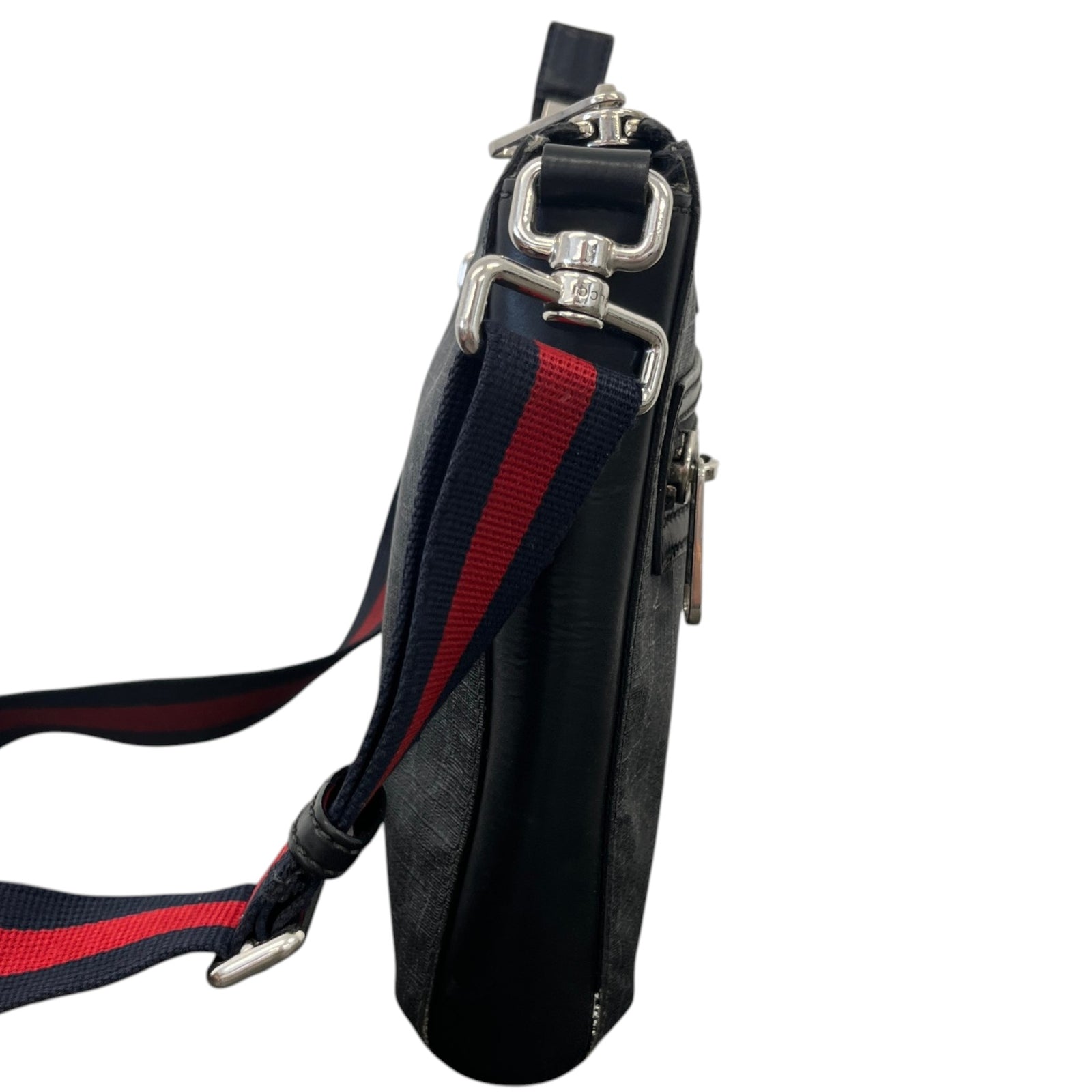 Men's Gg Supreme Messenger Bag Black - Photo 7