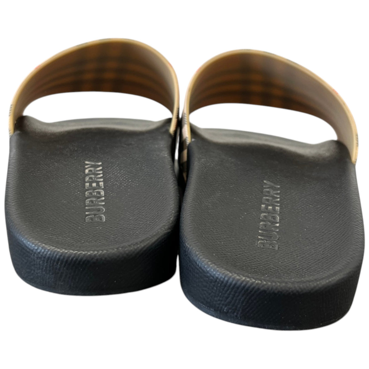 Men's Check Slides Black Size UK 8 / EU 42 - Photo 7