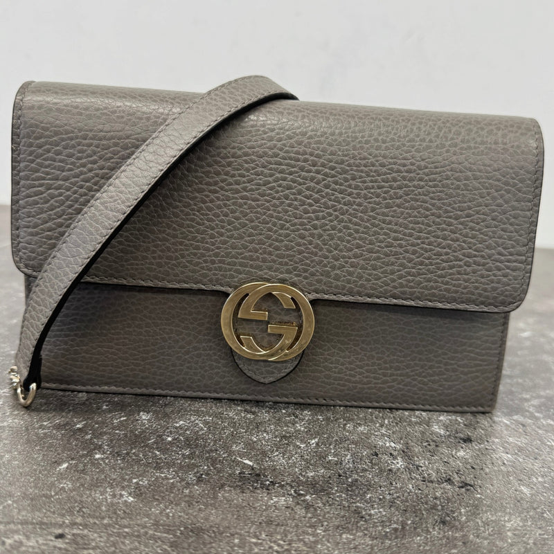 Women's Interlocking G WOC Crossbody Bag Grey