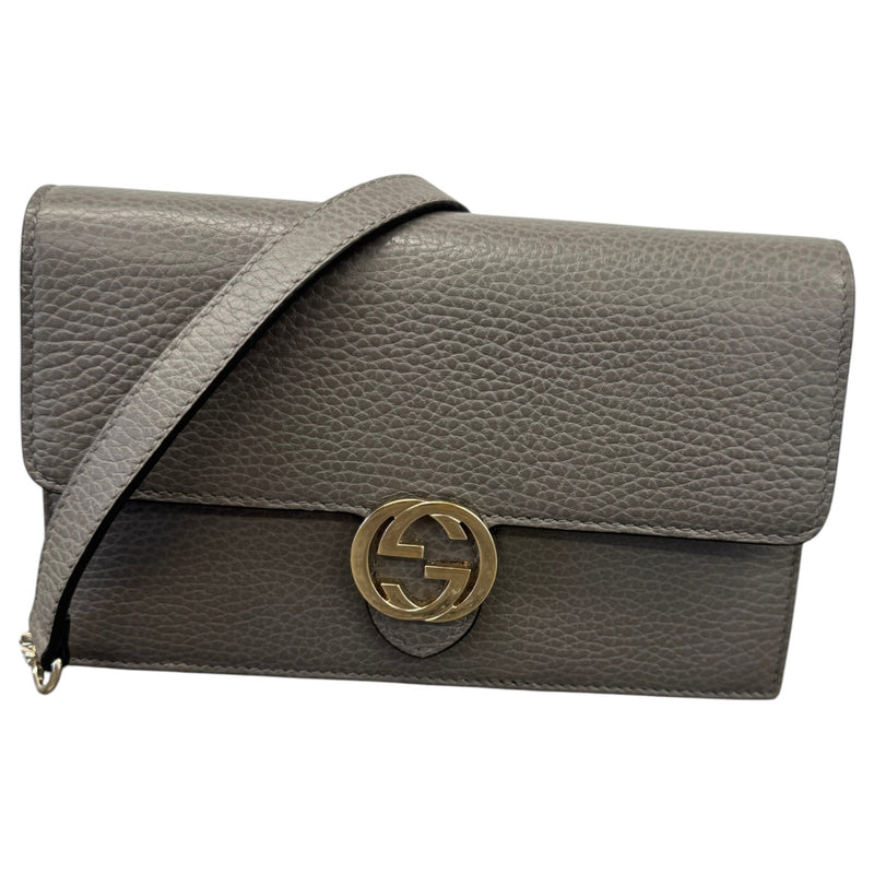 Women's Interlocking G WOC Crossbody Bag Grey