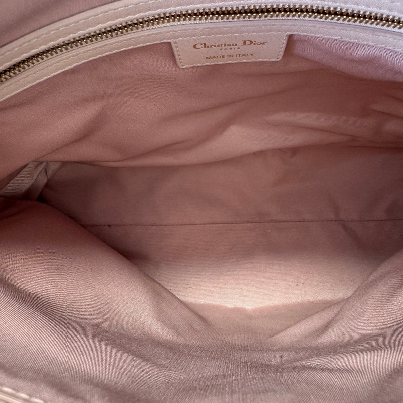 Women's Cannage Quilted Medium Shopping Tote Bag Pink