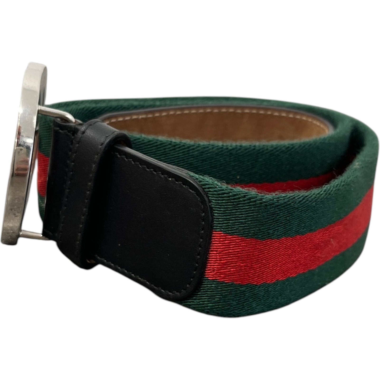 Men's Interlocking G Web Belt Black Size Waist 26" - Photo 4