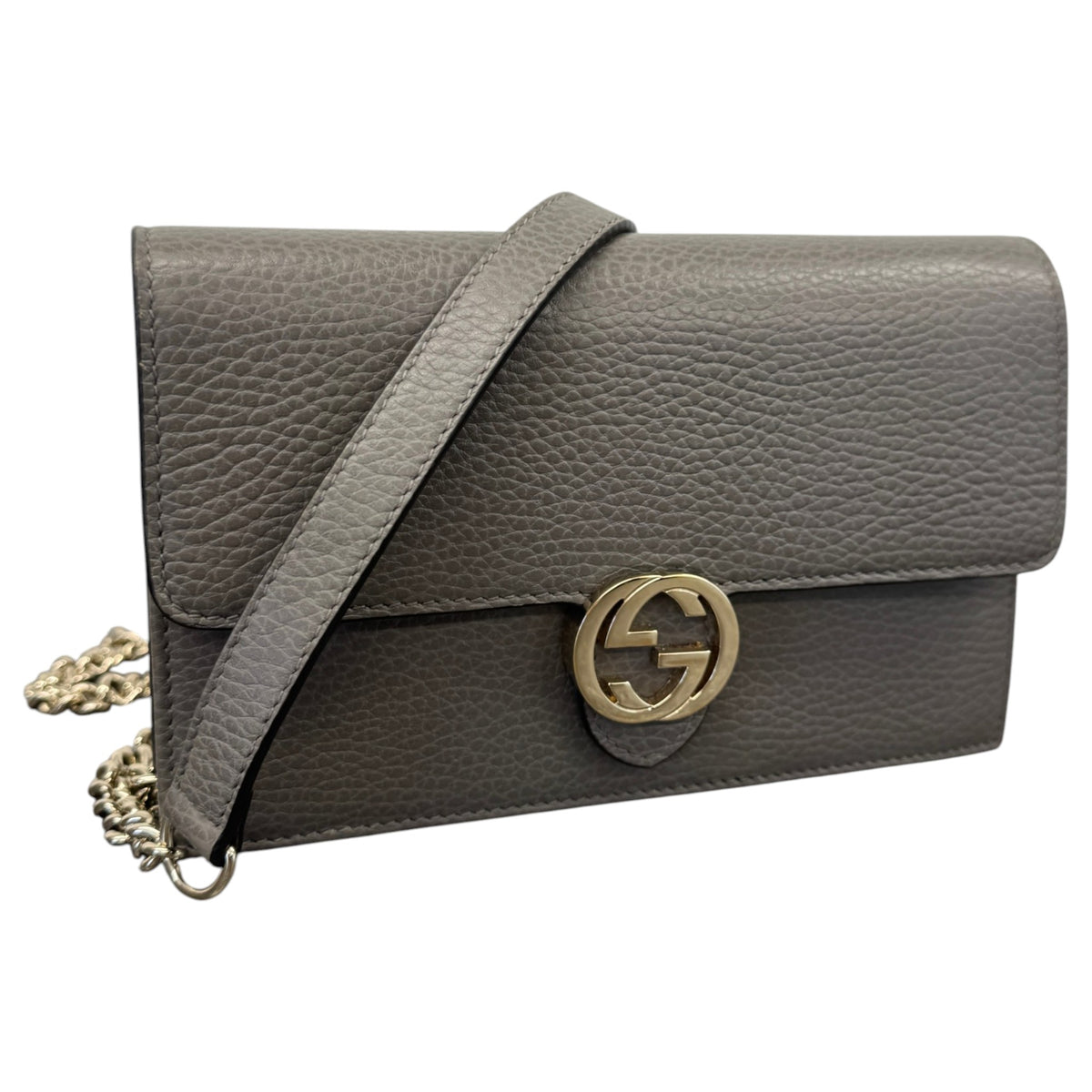 Women's Interlocking G WOC Crossbody Bag Grey - Photo 4