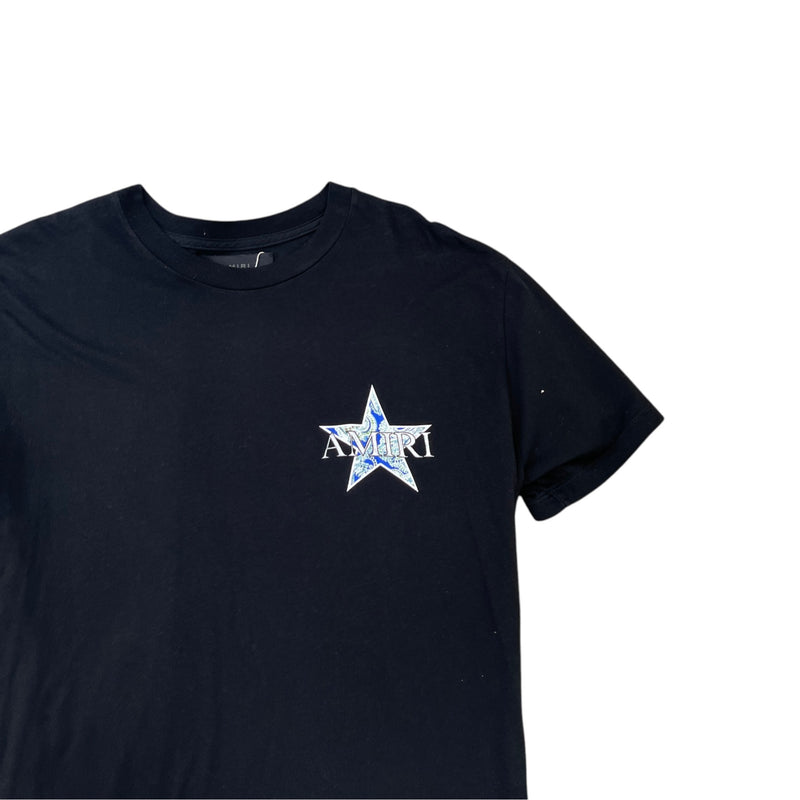 Men's Paisley Star T-Shirt Black Size M