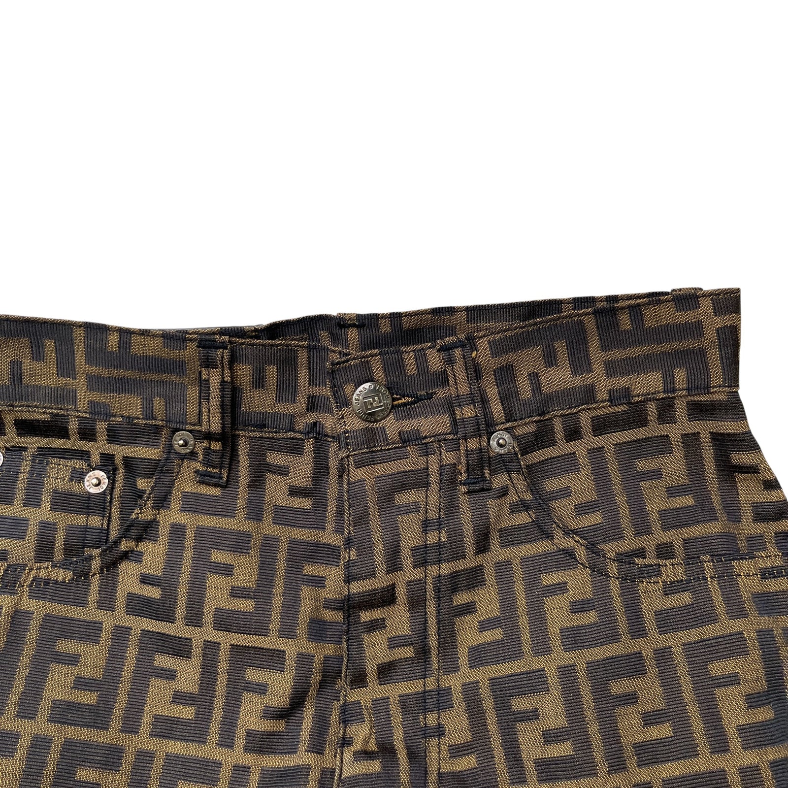 Women's Vintage Zucca Jeans Brown Size Waist 26" - Photo 5