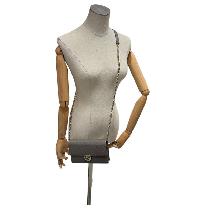 Women's Interlocking G WOC Crossbody Bag Grey