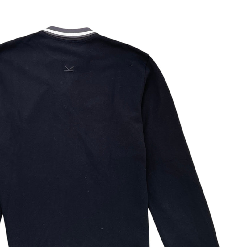 Men's Embroidered Logo Polo Shirt Black Size S
