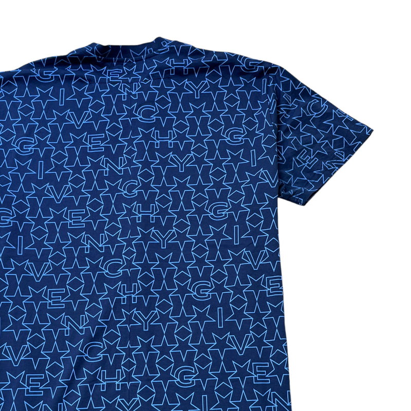 Men's All Over Star Print T-Shirt Navy Size XXS