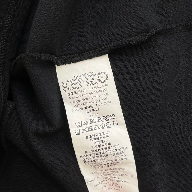 Men's Embroidered Logo Polo Shirt Black Size S