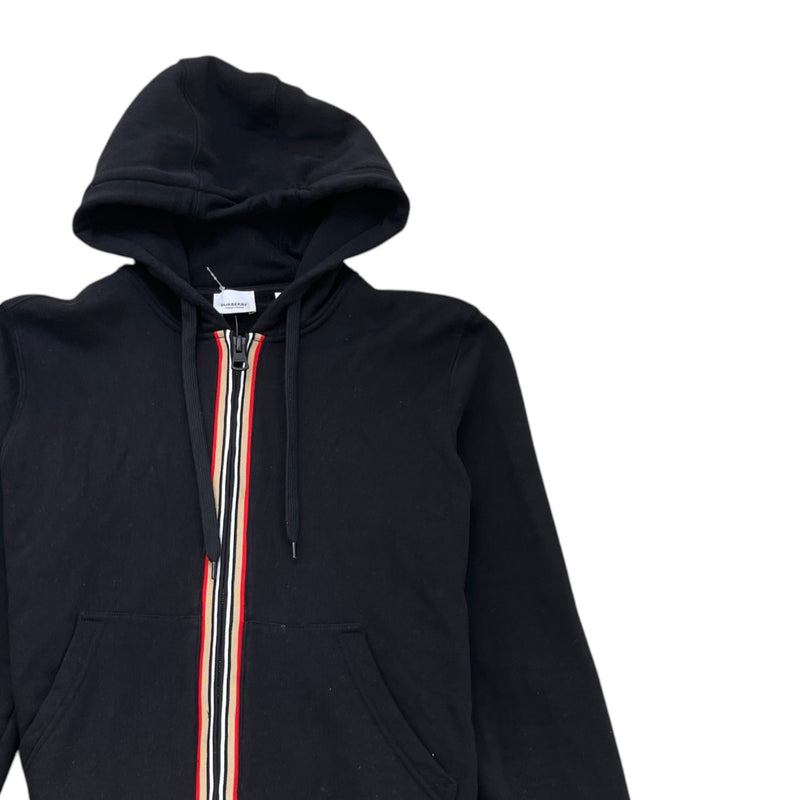 Men's Icon Stripe Zip Track Jacket Black Size S