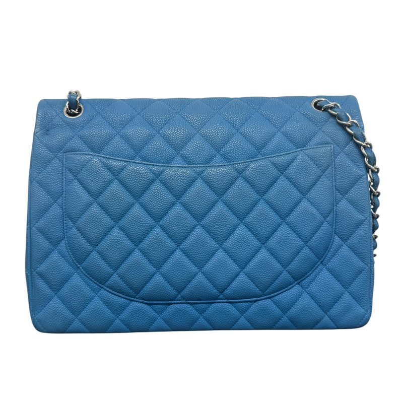 Women's Caviar Classic Flap Jumbo Handbag Blue