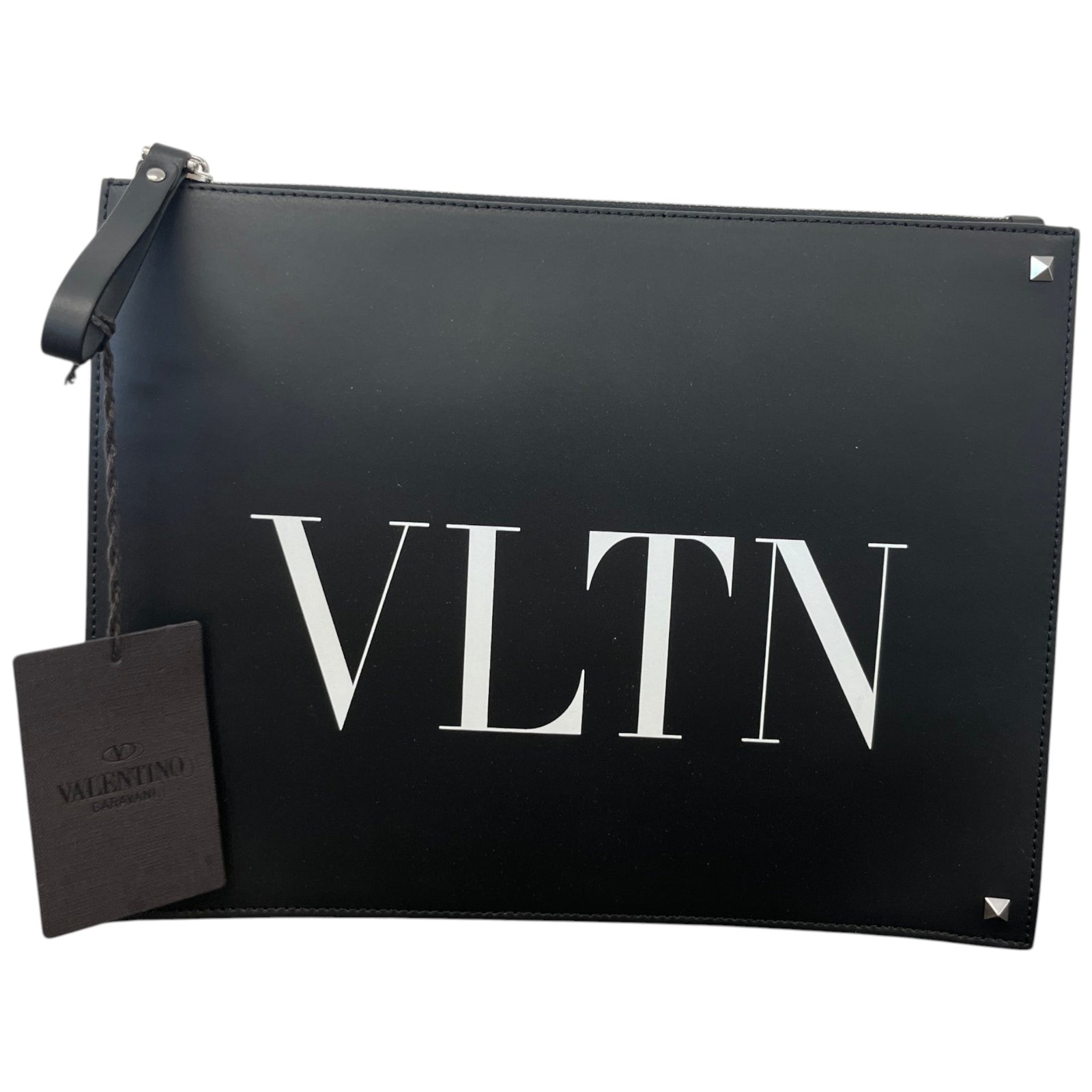 Women's Vltn Calfskin Pouch Black - Photo 1