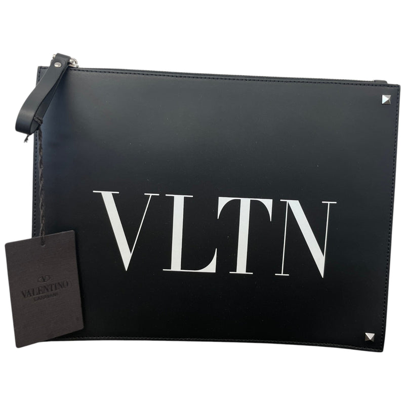 Women's Vltn Calfskin Pouch Black