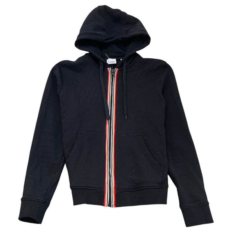 Men's Icon Stripe Zip Track Jacket Black Size S