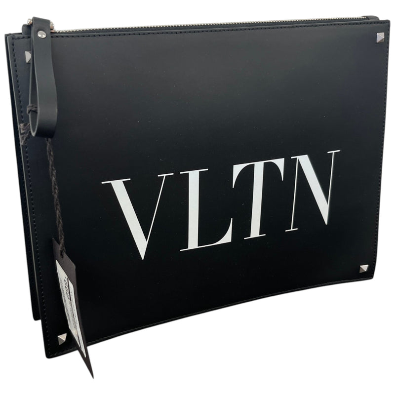 Women's Vltn Calfskin Pouch Black