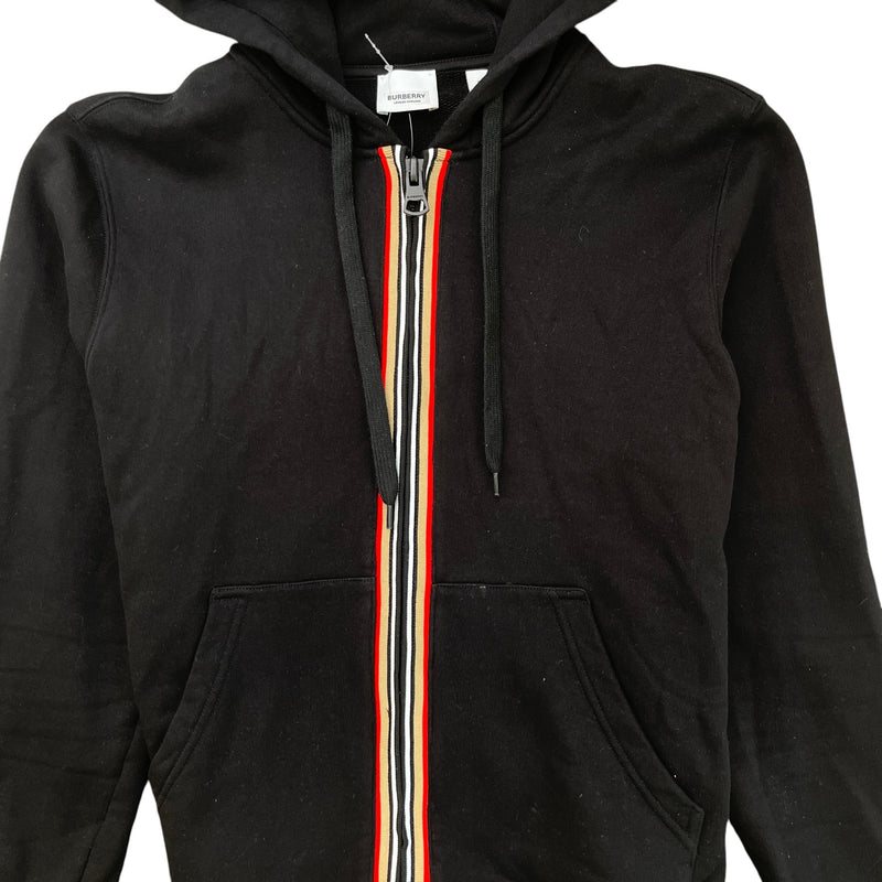 Men's Icon Stripe Zip Track Jacket Black Size S