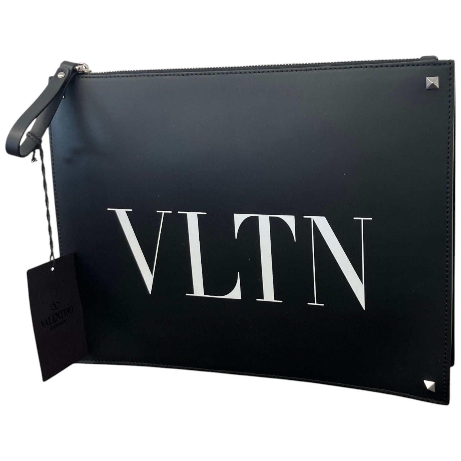 Women's Vltn Calfskin Pouch Black - Photo 4