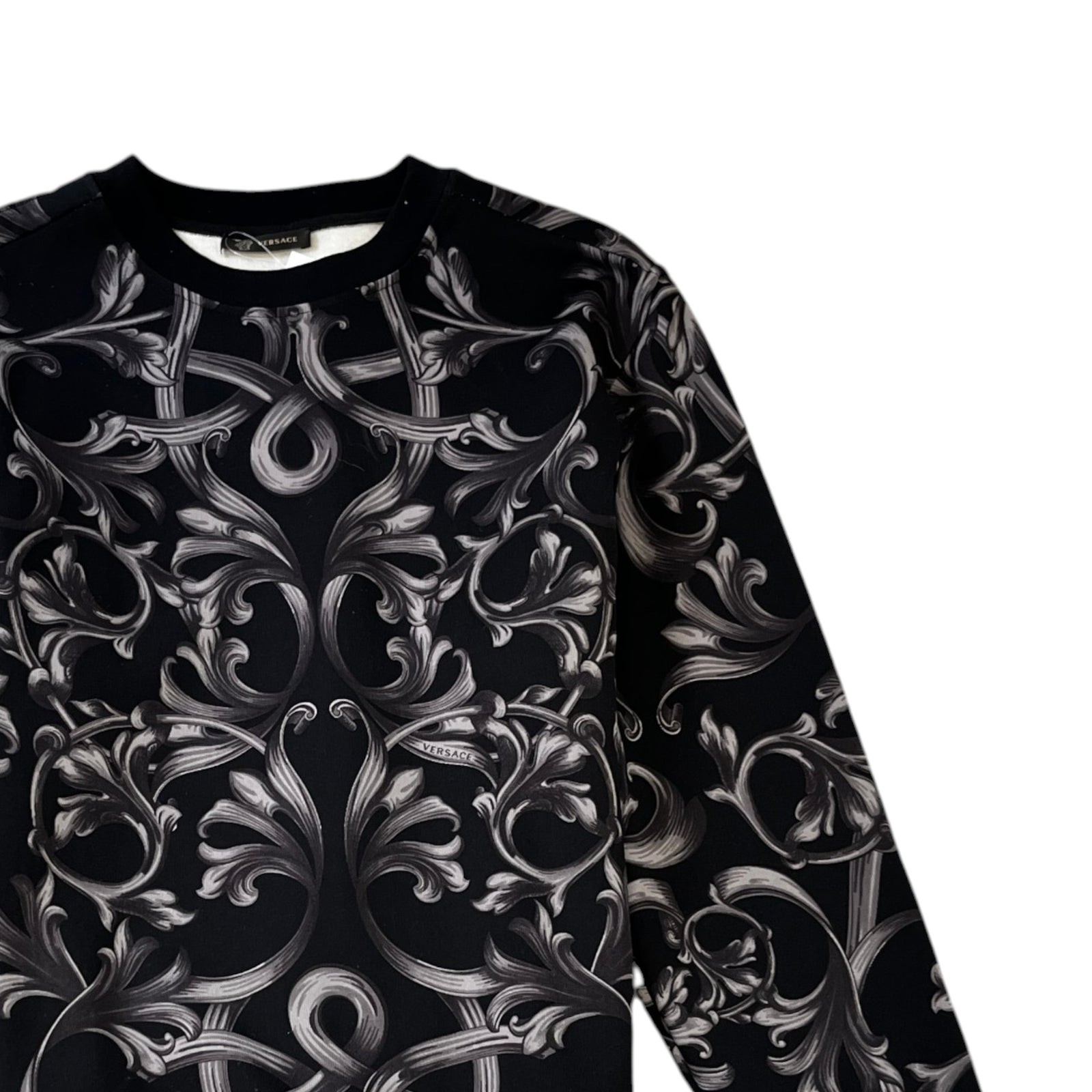Men's Baroque Print Sweatshirt Black Size L - Photo 3