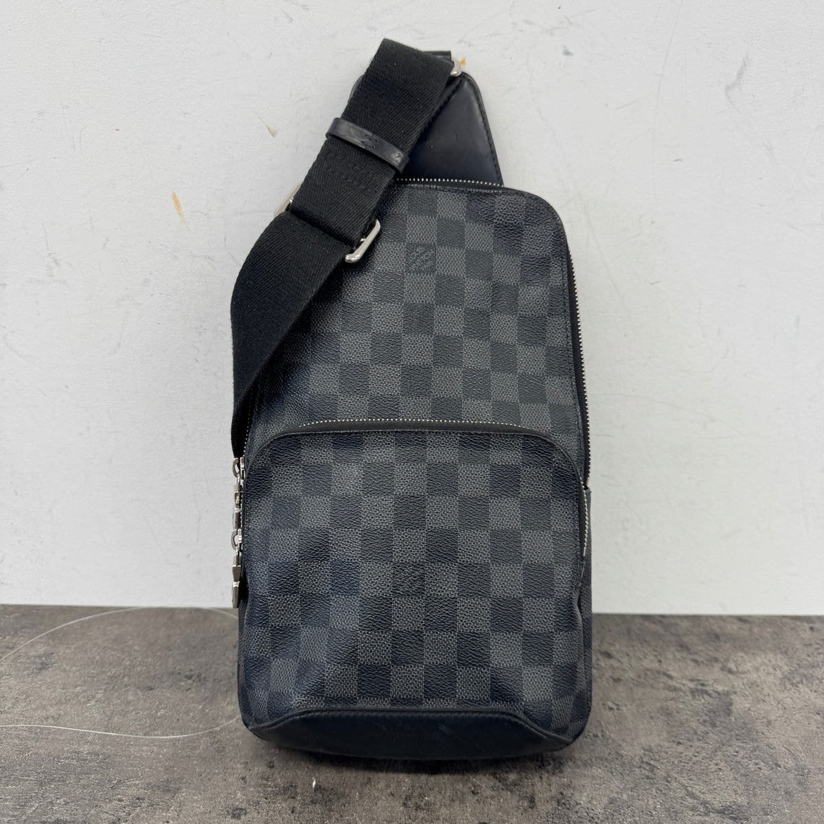 Men's Damier Graphite Avenue Sling Messenger Bag Black - Photo 12