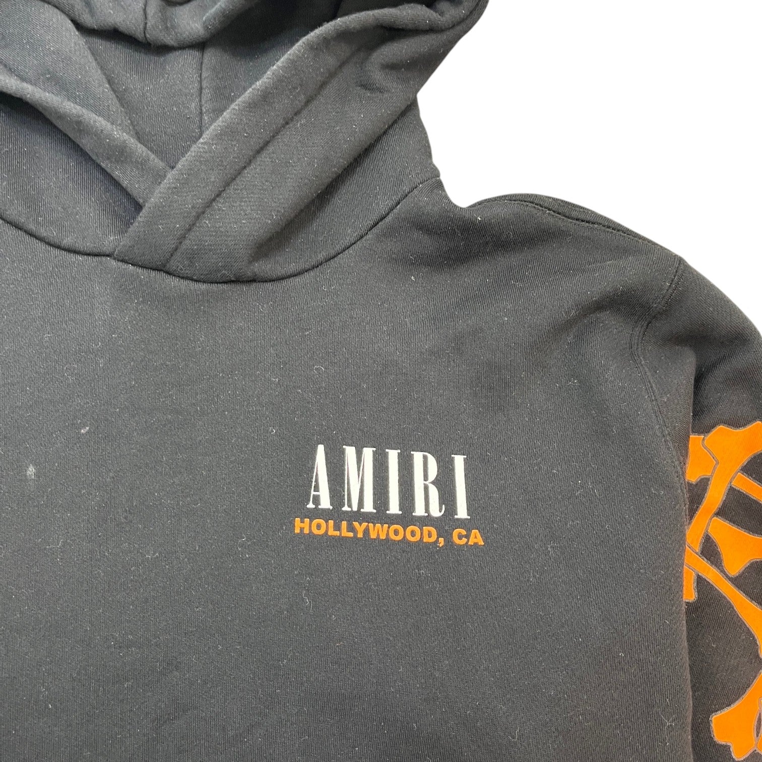 Men's Bones Logo Print Hoodie Black Size L - Photo 6