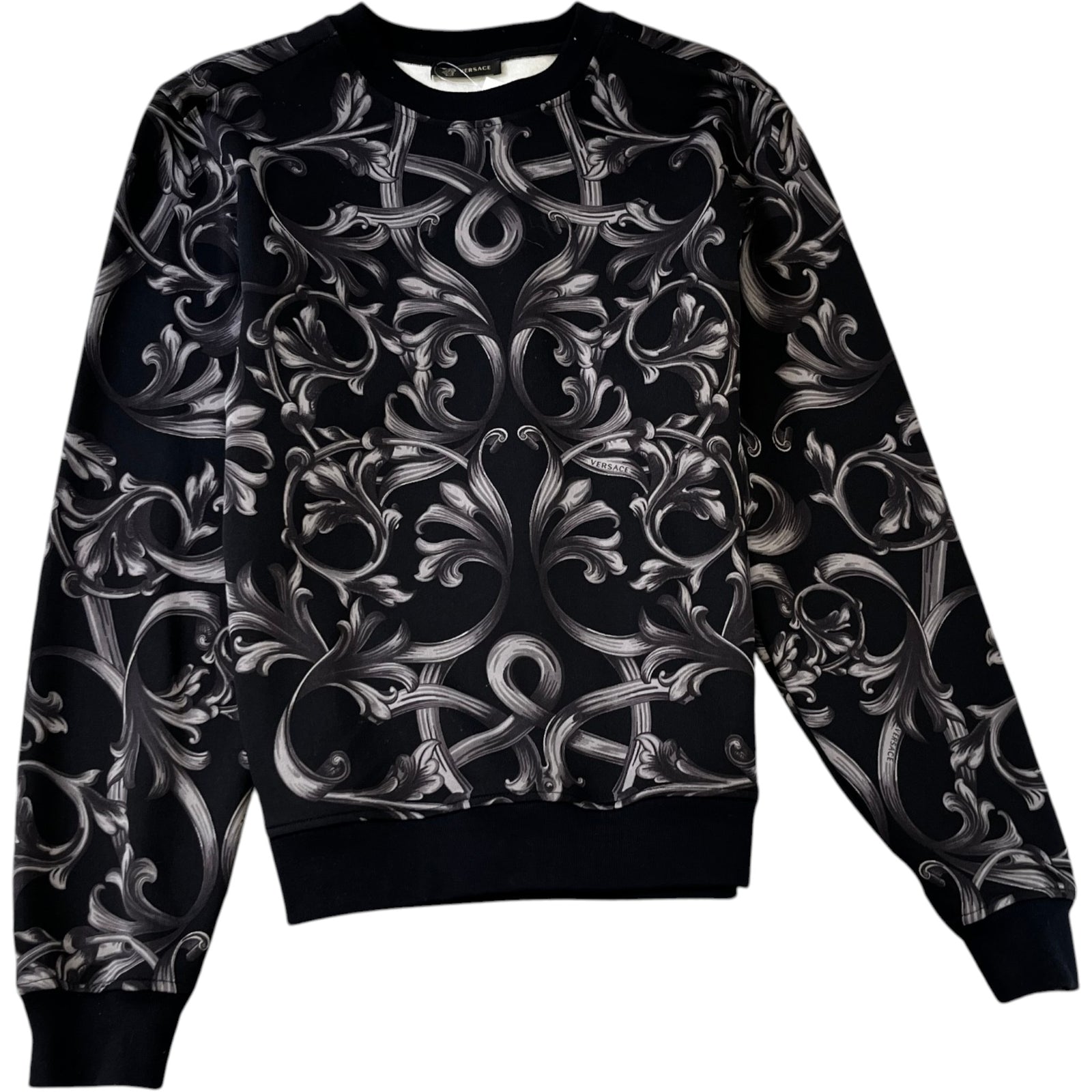 Men's Baroque Print Sweatshirt Black Size L - Photo 1