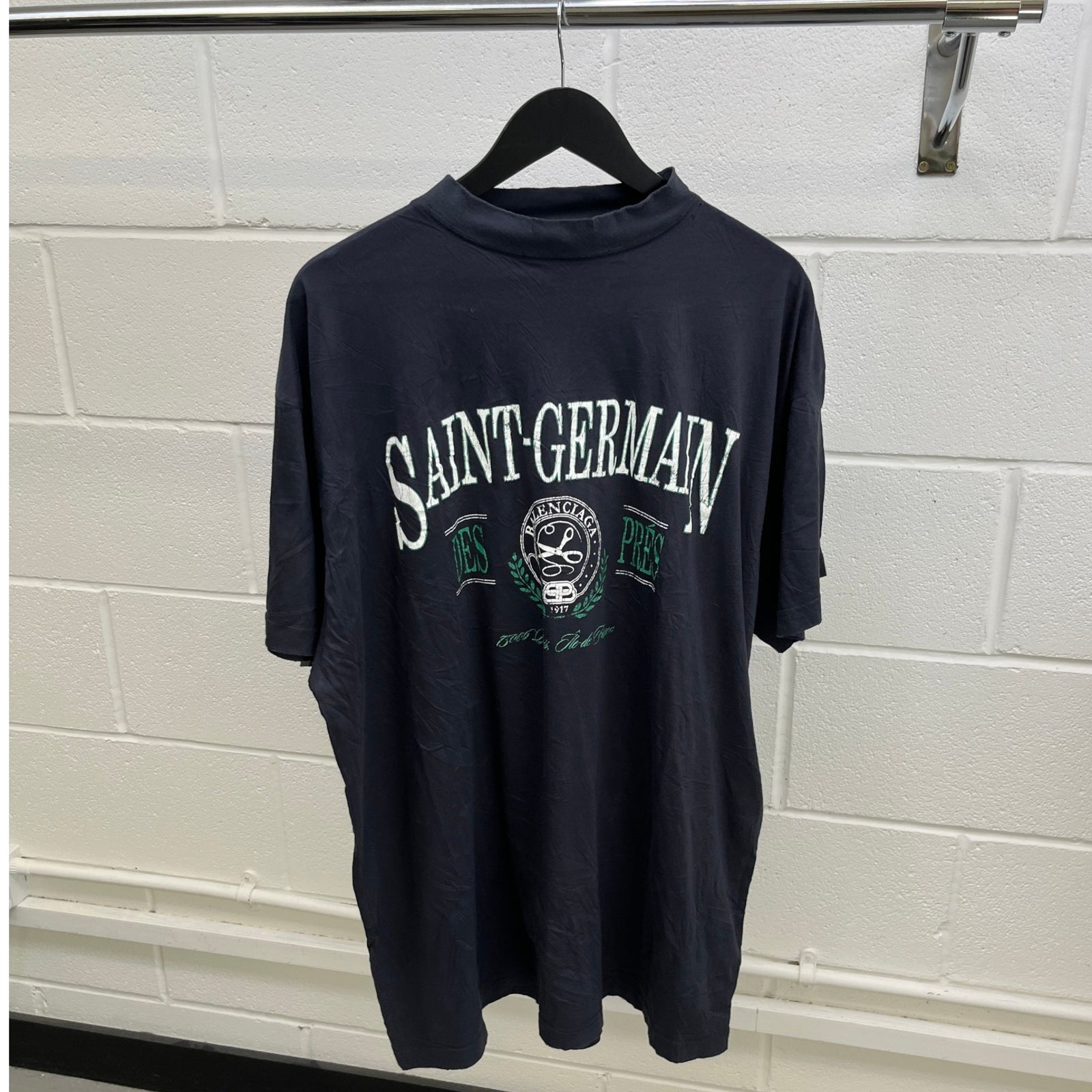 Men's Logo Print T-Shirt Navy Size M - Photo 10