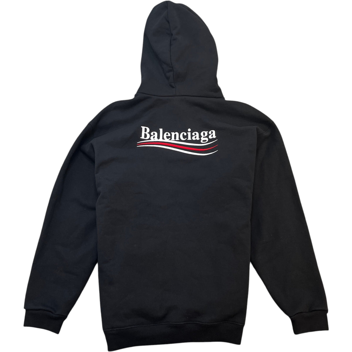 Men's Oversized Political Campaign Logo Hoodie Black Size S - Photo 2