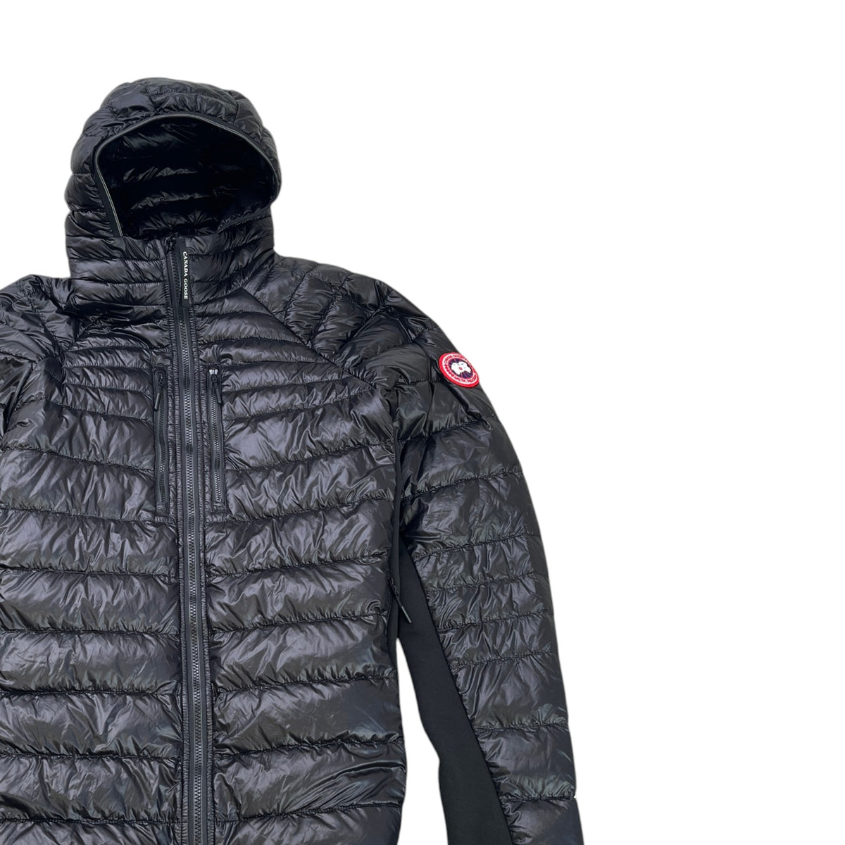 Men's Hybridge Lite Hoody Down Jacket Black Size XL - Photo 3