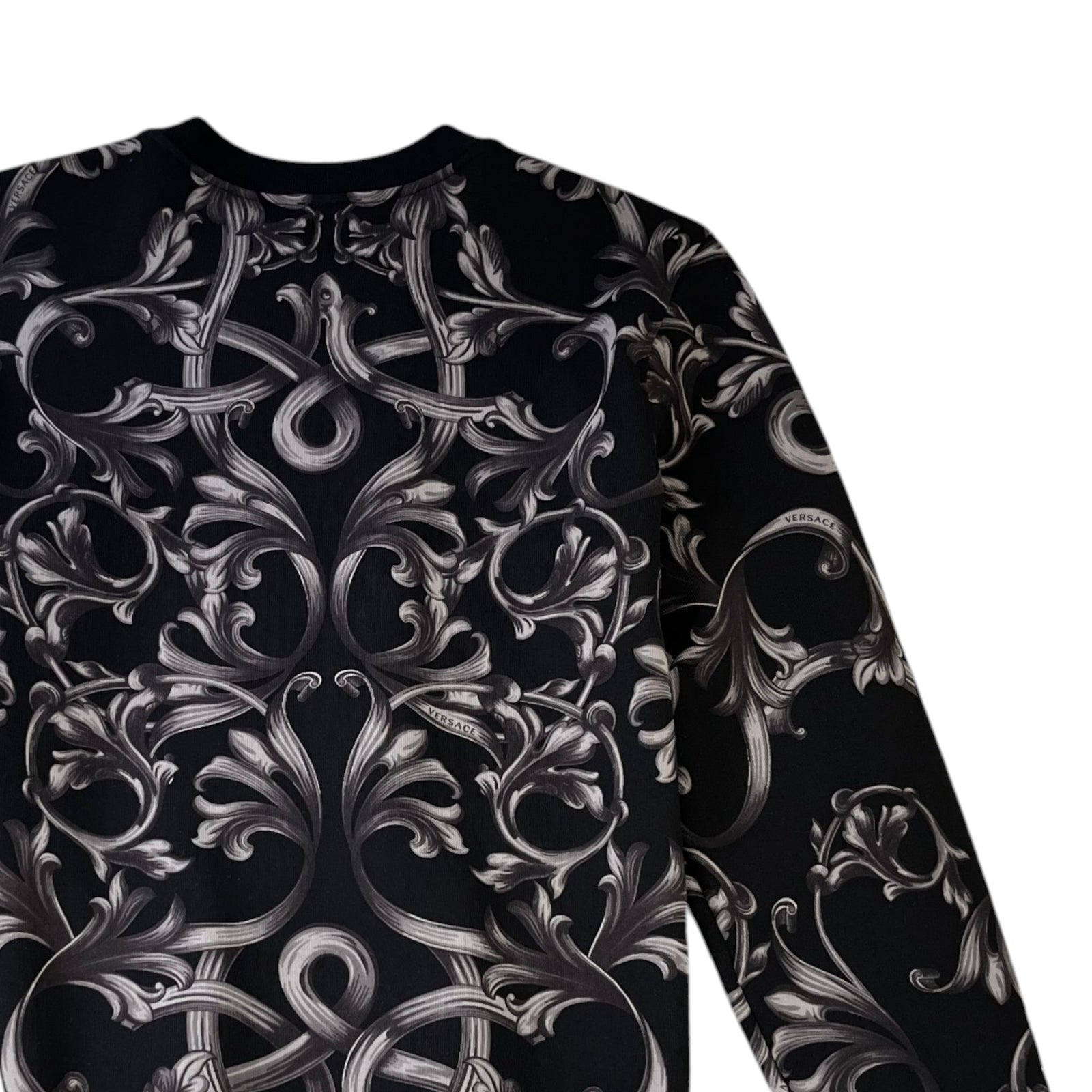Men's Baroque Print Sweatshirt Black Size L - Photo 4